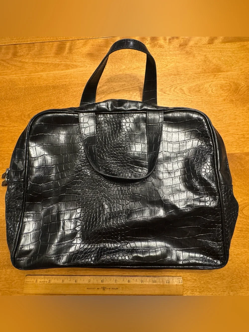 Saks Fifth Avenue structured croc